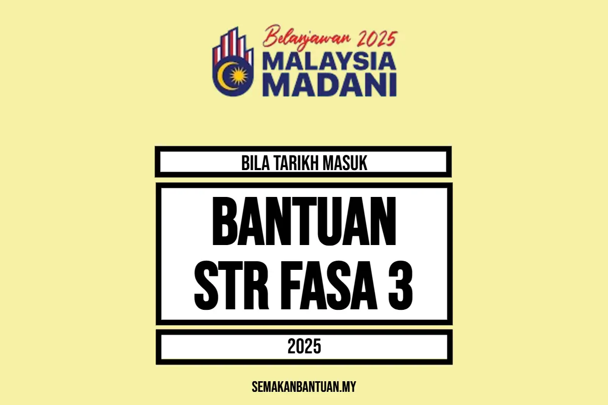 TARIKH BAYARAN BANTUAN STR